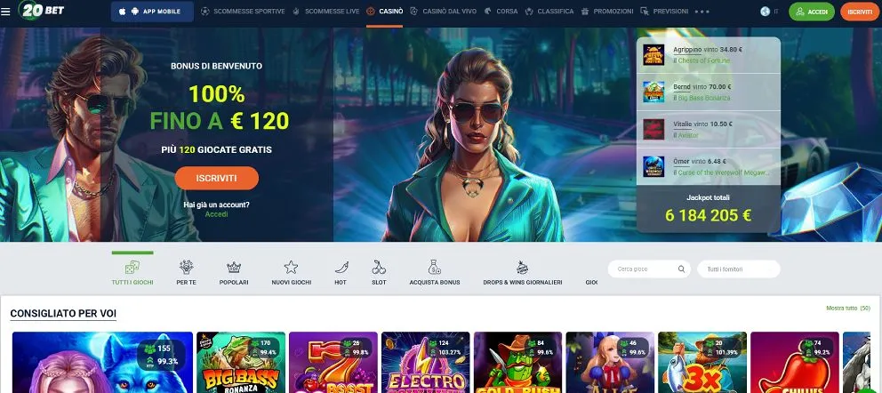 Casinò 20bet non AAMS