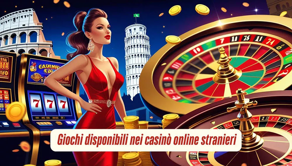 Giochi disponibili nei siti di casinò stranieri