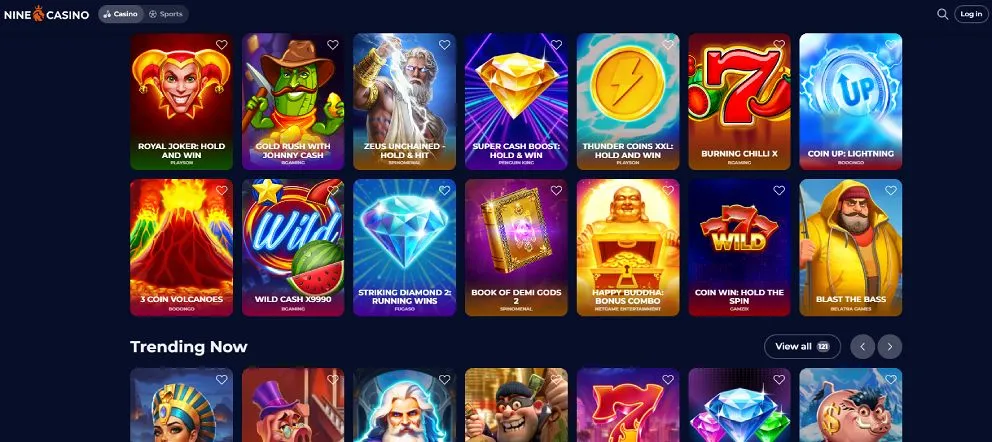 Nine Casino titoli popolari
