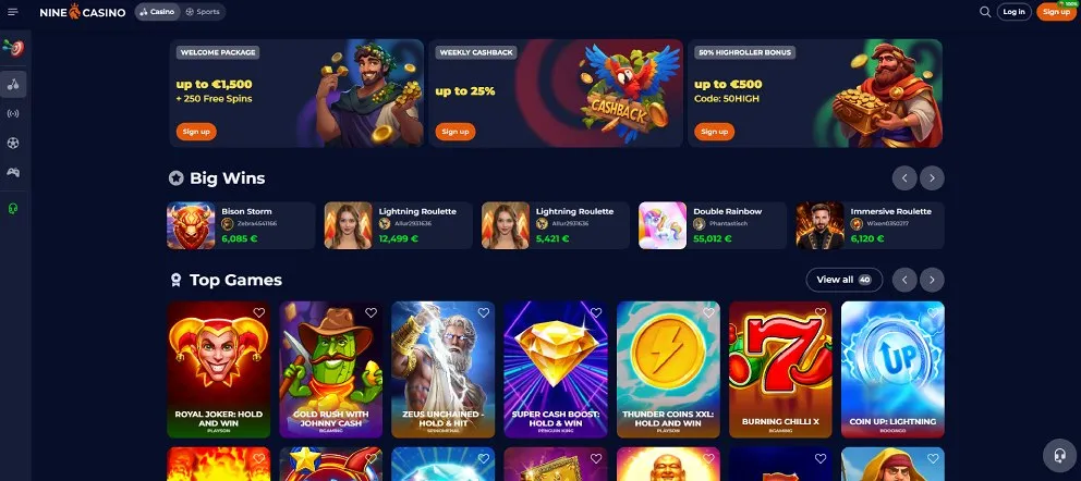 Casinò Nine Casino non AAMS