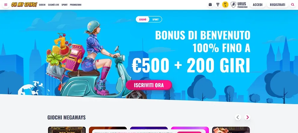 Casinò Oh My Spins non AAMS