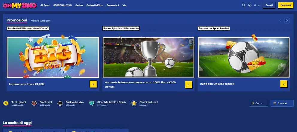 Casinò OhMyZino non AAMS