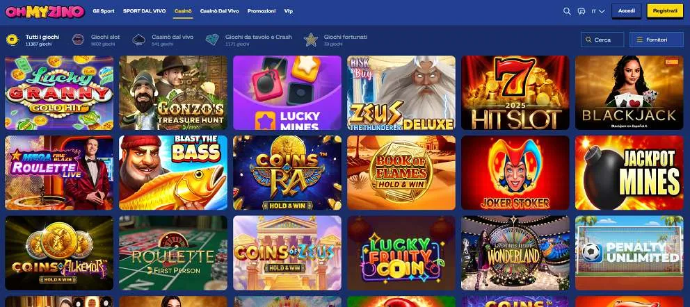 OhMyZino Casino titoli popolari