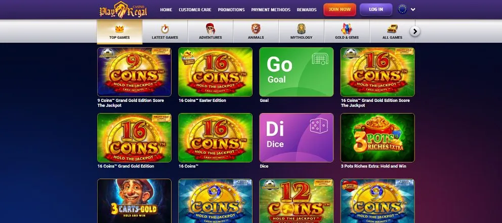 Play Regal Casino titoli popolari