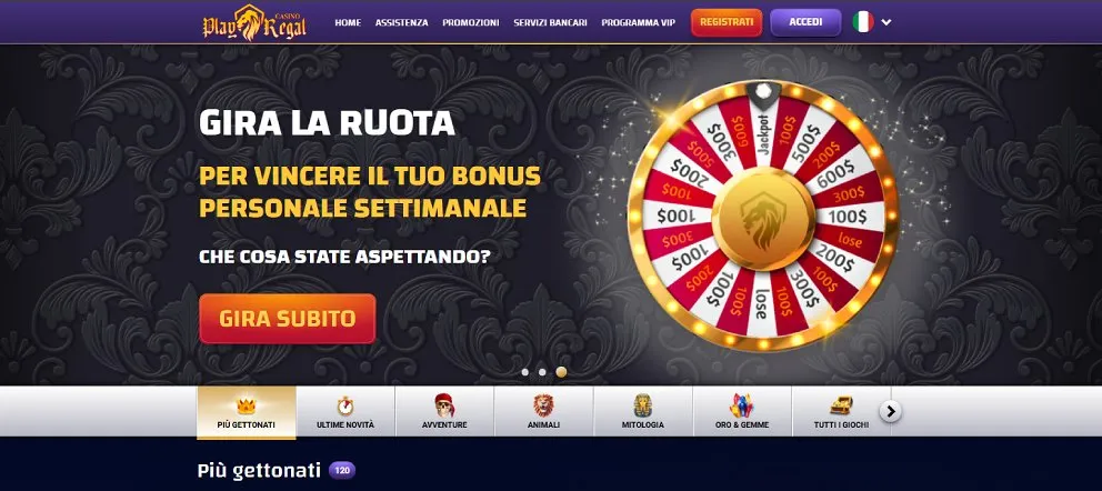 Casinò Play Regal non AAMS